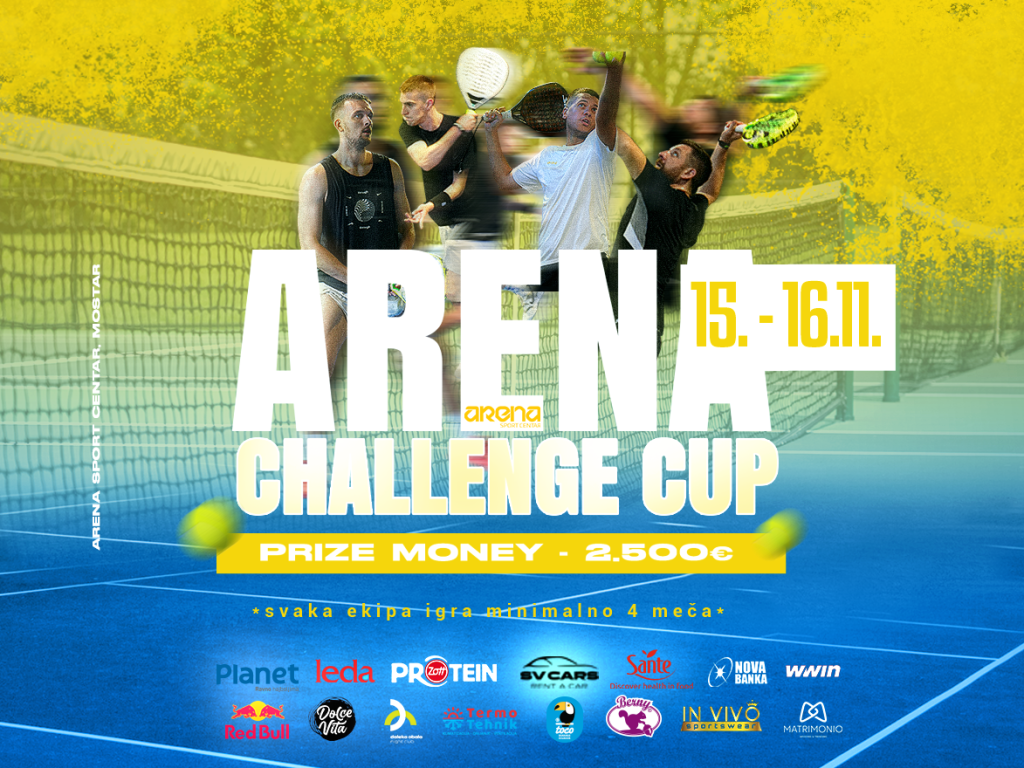 Najbolji padel igrači regije stižu na Arena Challenge Cup u Mostaru